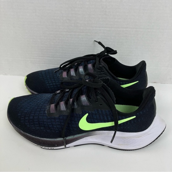 Nike Air Zoom Pegasus 37 Running Shoes Black/Valerian/Blue/Ghost Green Sz 7.5 - Picture 7 of 16
